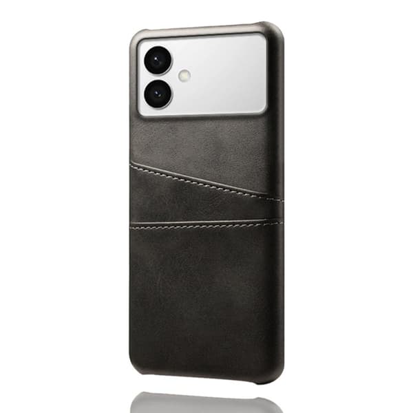 Mobilskal till Samsung Galaxy S26 Edge PU Läder + Hård PC - Svart