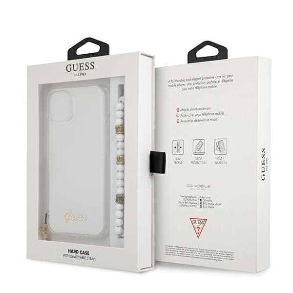 Guess White Pearl Skal iPhone 13 - Transparent Transparent