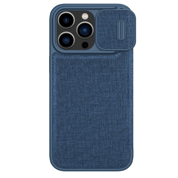 Nillkin iPhone 14 Pro Max Plånboksfodral Qin Cloth Pro - Blå