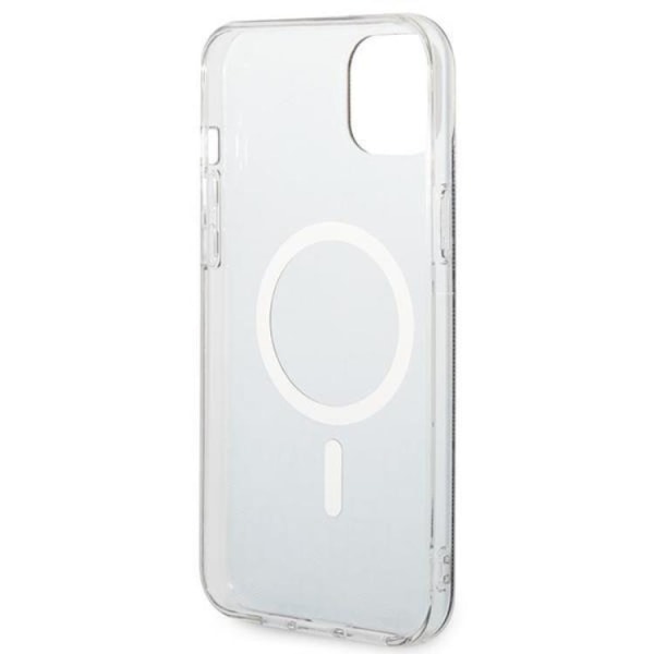 GUESS iPhone 14 Plus Magsafe Skal 4G Print + Trådløs Oplader - S