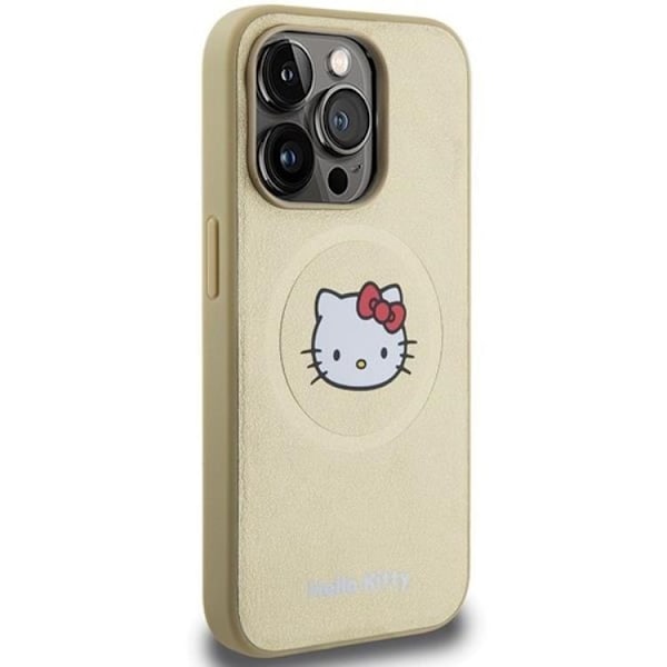 Hello Kitty iPhone 15 Pro Mobilskal Magsafe Läder Kitty Head