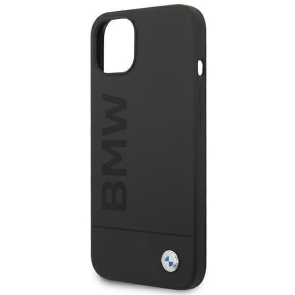 BMW iPhone 14 Plus Skal Magsafe Silicone Signature Logo - Musta Black