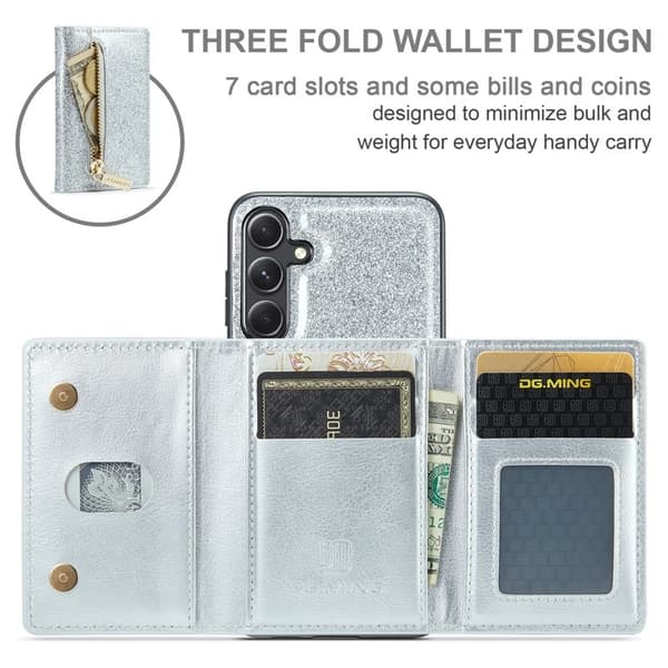DG.MING M3 Series Mobilskal till Samsung Galaxy S23 FE Glitter Silver
