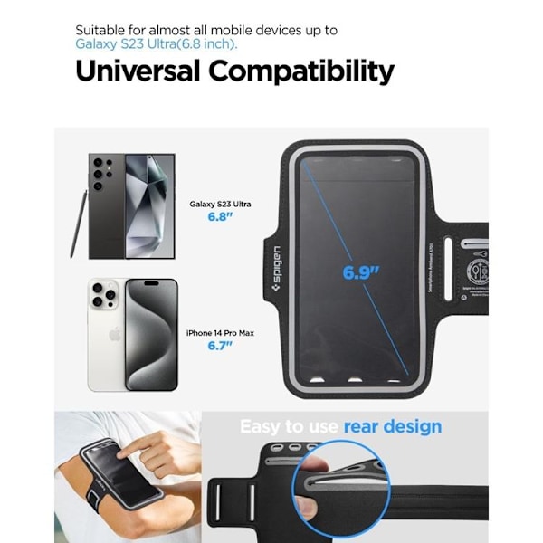 Spigen Armbånd Dynamic Shield A703 - Sort Svart