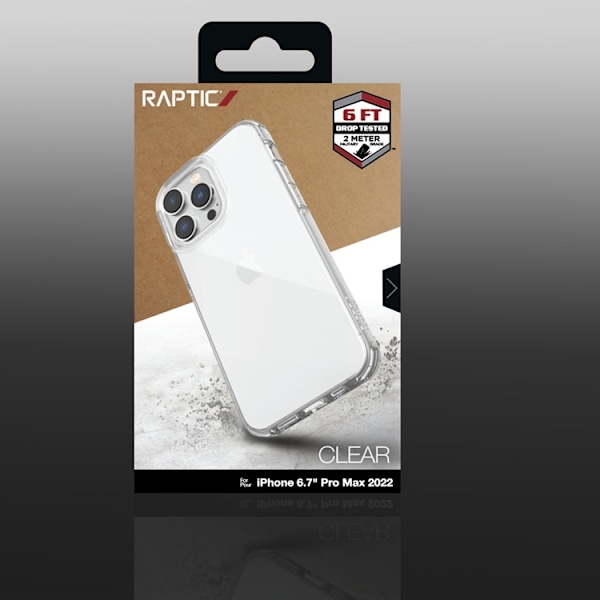 Raptic iPhone 14 Pro Max Skal Armored - Transparent