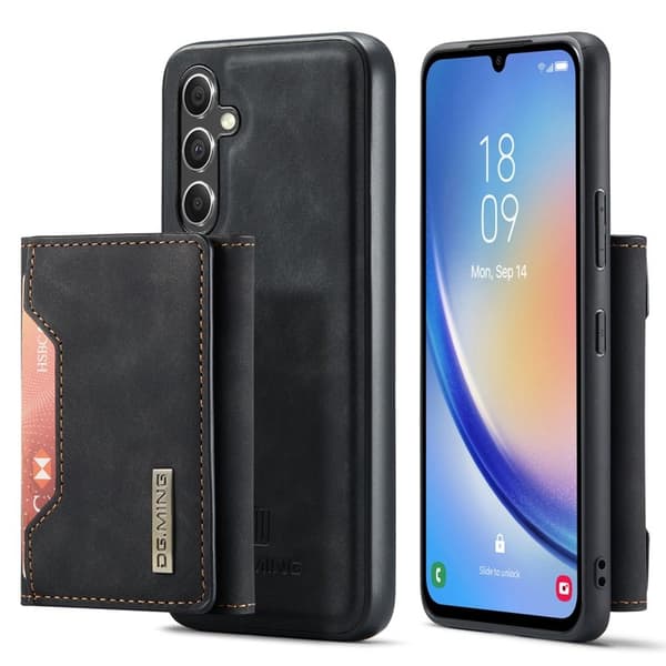 DG.MING Samsung Galaxy A34 5G Konstläder Plånboksfodral Svart
