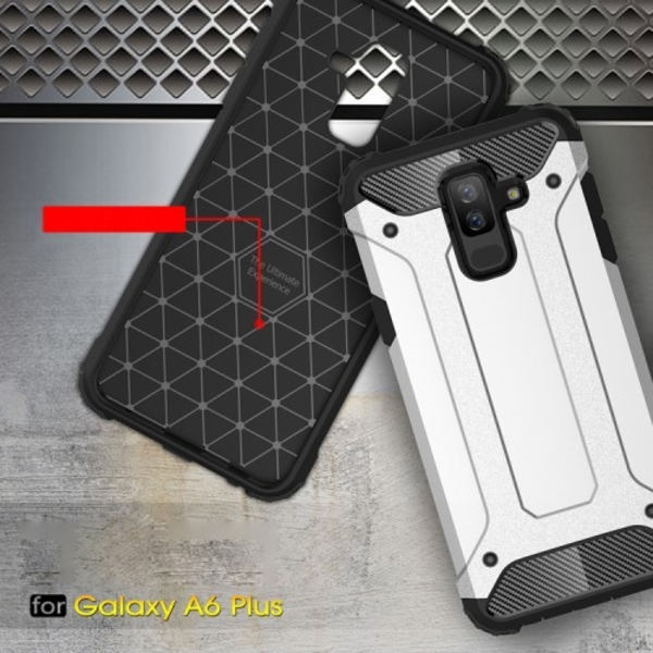 Hybrid Armor Mobilskal till Samsung Galaxy A6 Plus (2018) - Svart Svart