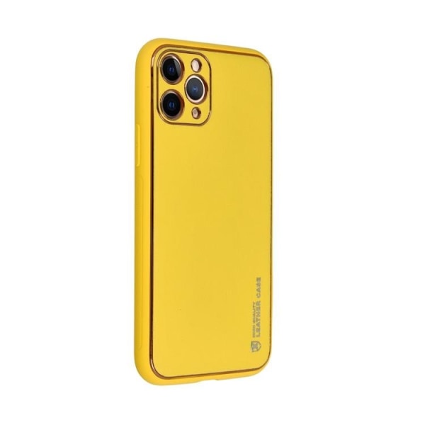 Galaxy A25 5G -puhelinkotelo nahkaa - keltainen