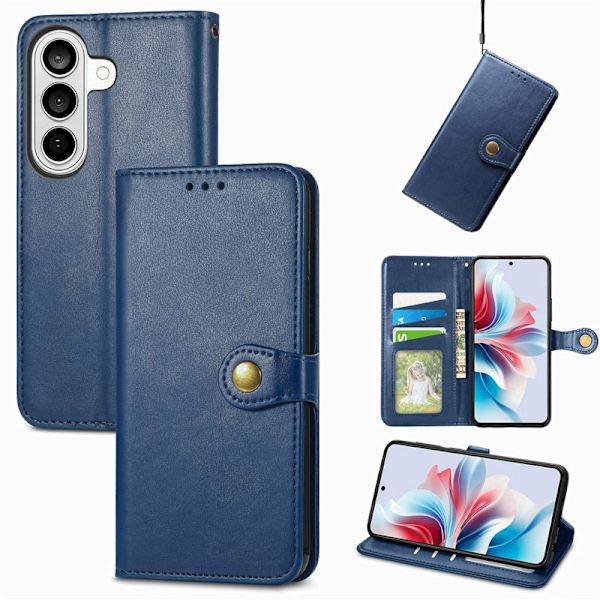 Plånboksfodral för Samsung Galaxy S26 Plus Konstläder Ställ - Blå
