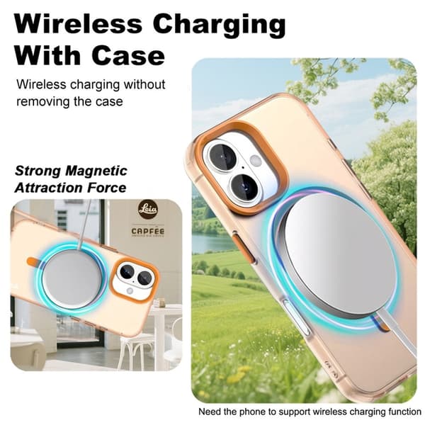 IMAK Mobilskal till iPhone 17 MagSafe Anti Drop - Orange Orange