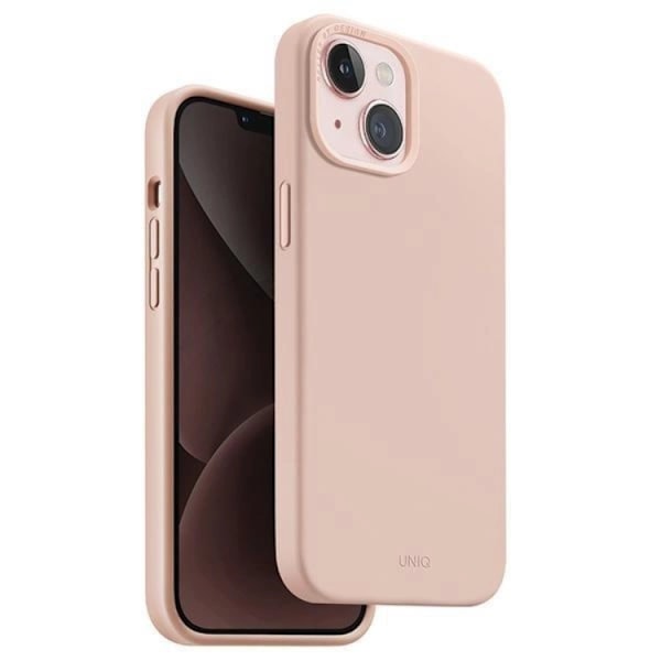 Uniq iPhone 15 Mobilskal Magsafe Lino Hue - Rosa