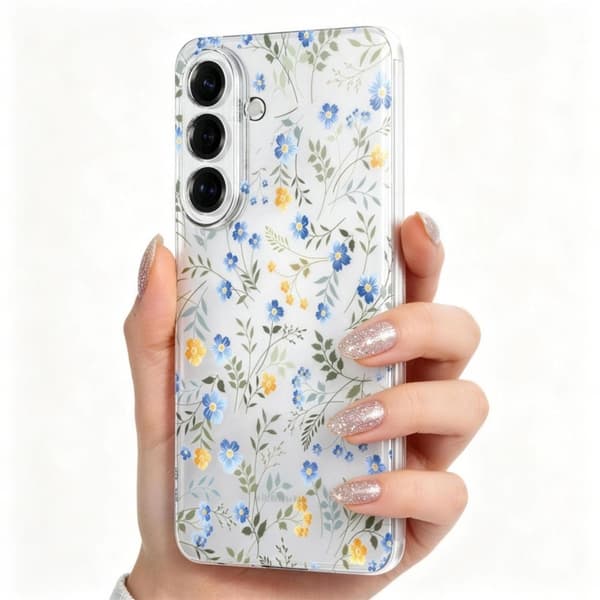 Tech-Protect Mobilskal För Galaxy A57 5G Flexair - Spring Flowers Transparent