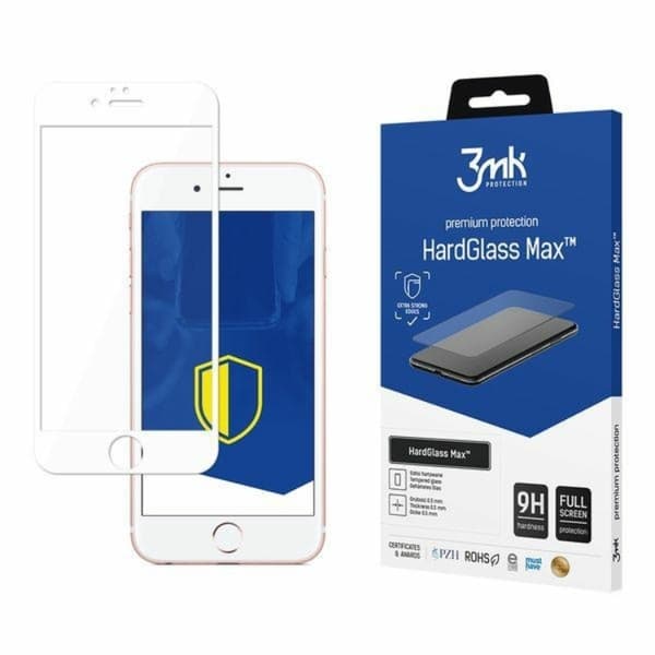 3MK iPhone 6 Plus Härdat Glas Skärmskydd Max - Vit