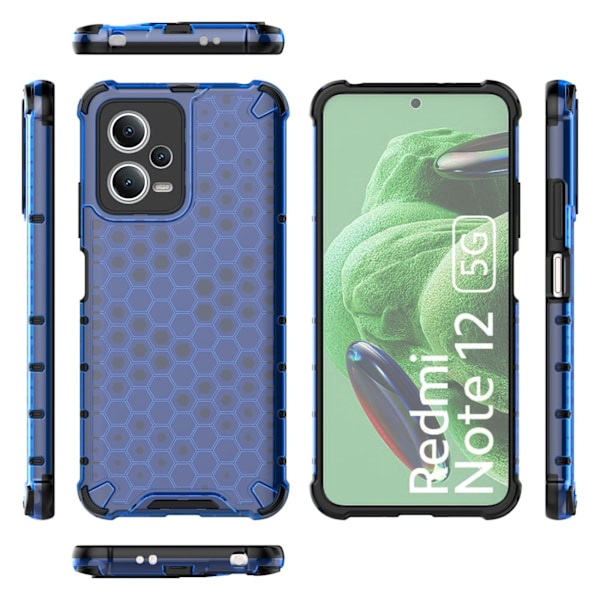 Redmi Note 12/Poco X5 5g Mobilskal Honeycomb - Blå