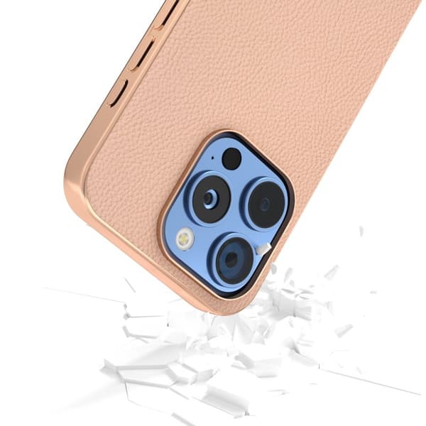 ABEEL iPhone 16 Pro Max Plånboksfodral Horizon Series Rosa TÄkta Läder