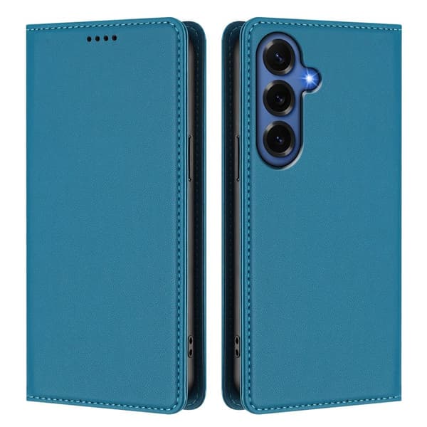 Plånboksfodral för Samsung Galaxy S26 Plus Konstläder RFID - Sjöblå