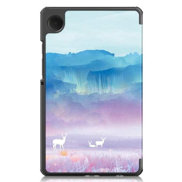 Galaxy Tab A9 Fodral Pattern Printing Tri-fold Konstläder Fantasi