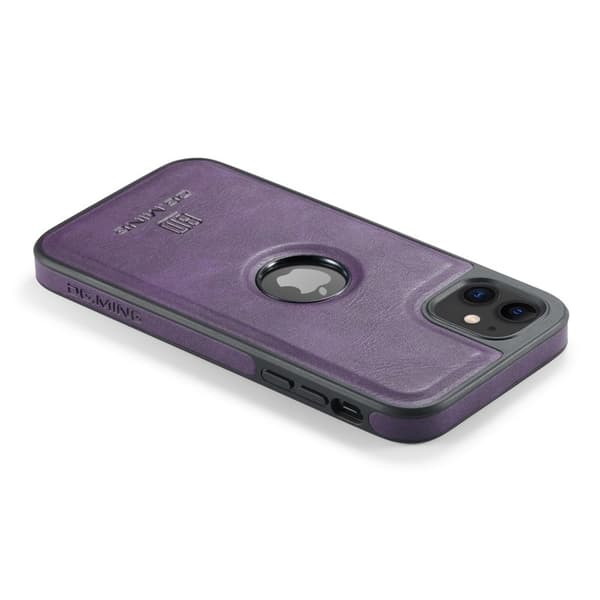 DG.MING Mobilskal till iPhone 11 PU Läder Coated PC+TPU - Lila