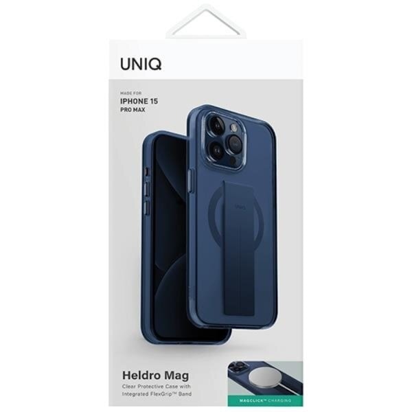 UNIQ iPhone 15 Pro Max Mobilskal MagSafe Heldro - Blå