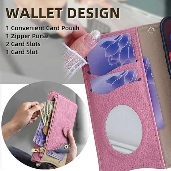 OnePlus 15 5G Plånboksfodral Irregular Tail Style Konstläder Rosa
