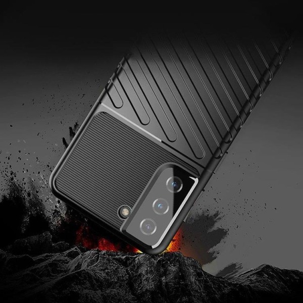 Galaxy S23 Skal Thunder Armor Silicone - Musta