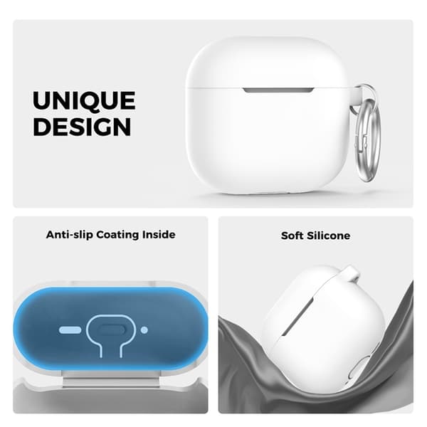 AHASTYLE AirPods 4 Mobilskal Silikon PT196 - Vit Vit