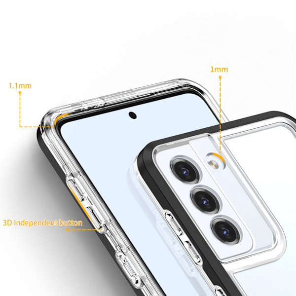 Galaxy S22 Plus Skal Clear 3in1 - Svart Svart