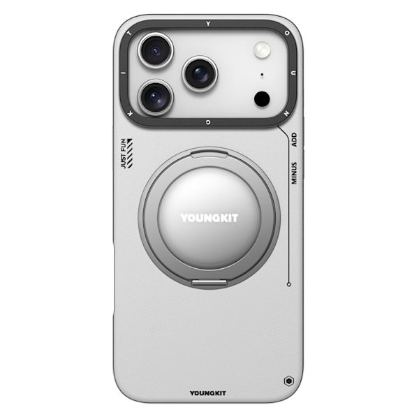 YOUNGKIT Mobilskal till iPhone 17 Pro Rotating Kickstand - Grå Grå