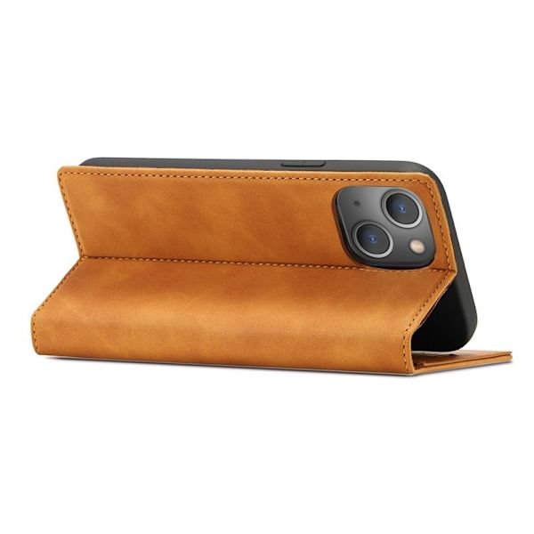 LC.IMEEKE iPhone 14 Plus Plånboksfodral Konstläder - Brun