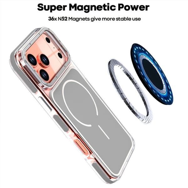 Mobilskal till iPhone 17 Pro Max MagSafe Dual Färg Shockproof - Grå Grå