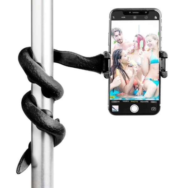 Celly Snake Joustava selfie-tikku - musta Black