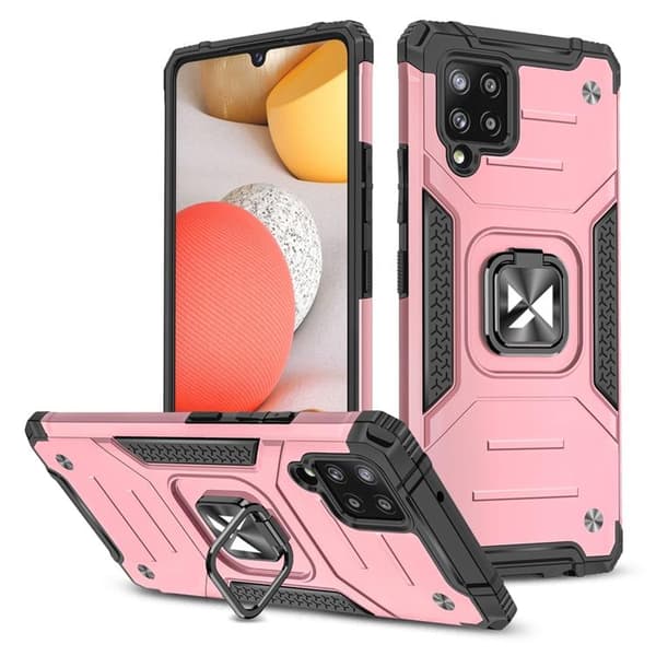 Wozinsky Ring Armor Skal Galaxy A42 - Rosa Pink