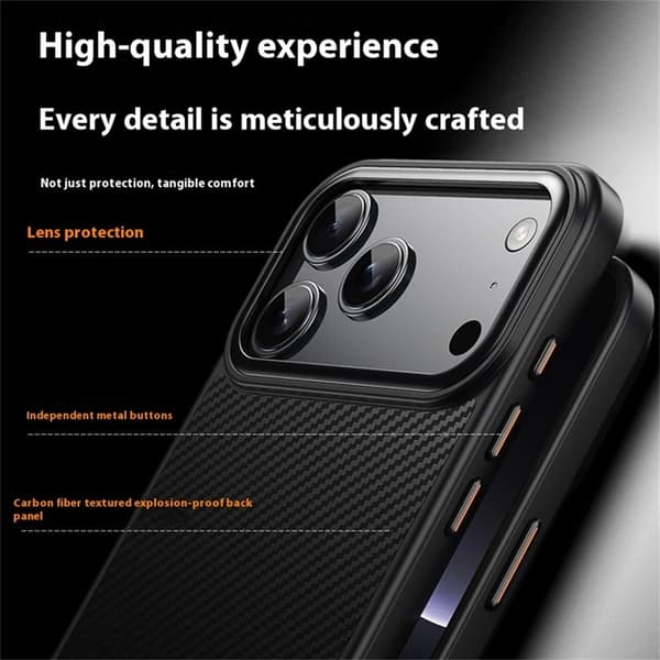 Mobilskal till iPhone 17 Pro Max MagSafe Carbon Fiber - Svart