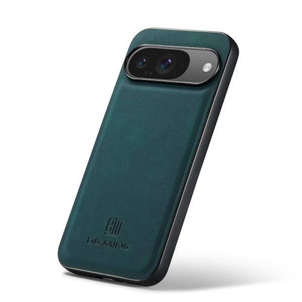 DG.MING Mobilskal till Google Pixel 9 Pro PU Läder Hybrid Grön