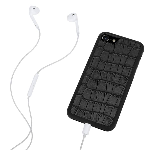 Boom Croco Taske til iPhone 6/7/8/SE 2020 - Sort Black
