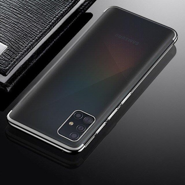 TPU Electroplating Mobilskal Samsung Galaxy A72  - Svart Svart