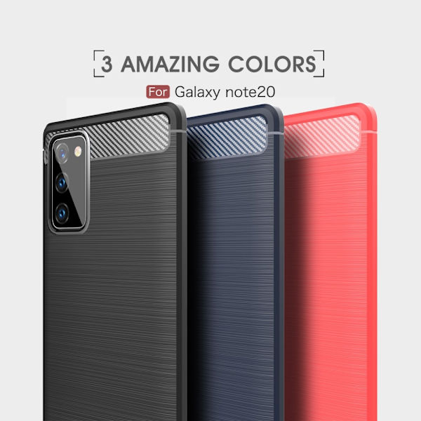 Carbon TPU Skal Till Galaxy Note 20 - Svart Svart