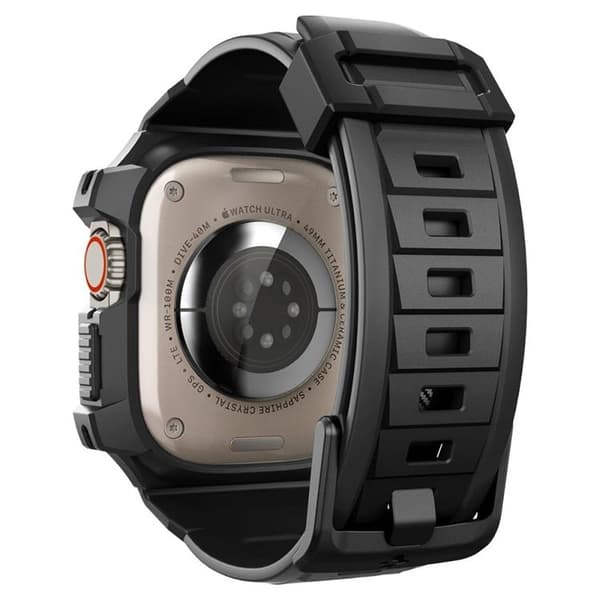Spigen Apple Watch Ultra (49mm) Rem Rugged Armor Pro - Sort Svart