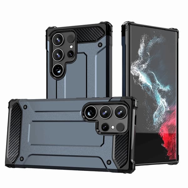 Mobilskal till Galaxy S25 Ultra Hybrid Armor - Blå Blå