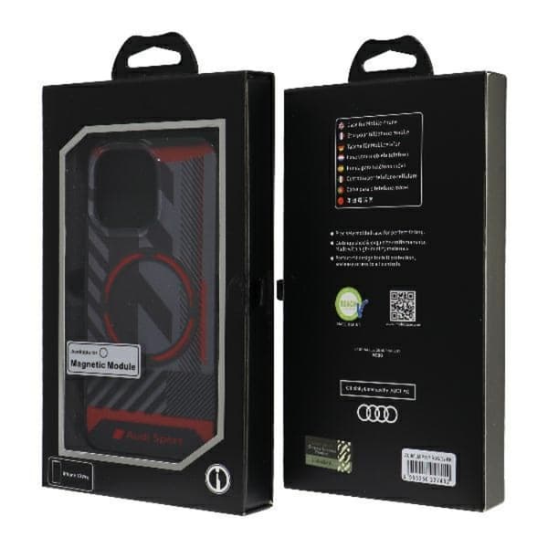 Audi telefontaske til iPhone 13 Pro Max Magsafe IML Sport - Sort Svart