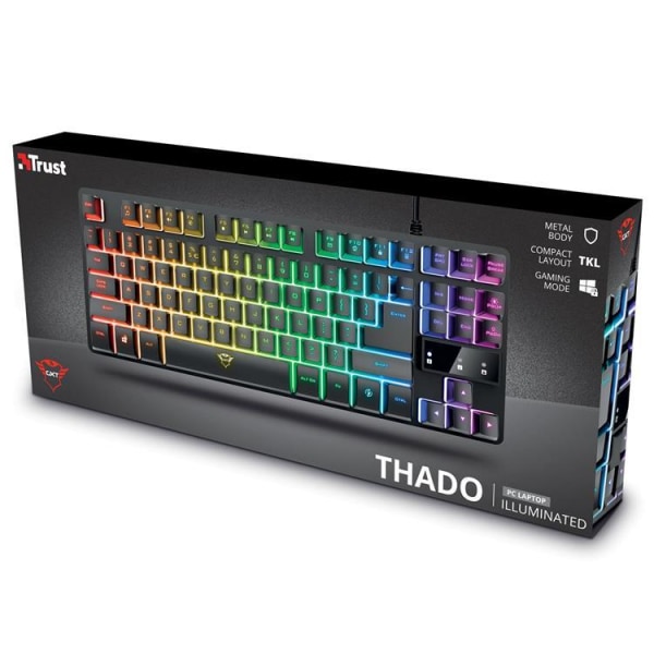 TRUST GXT 833 Thado TKL RGB Gaming Keyboard Nordisk