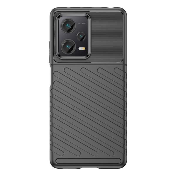 Mobilskal till Xiaomi Redmi Note 12 Pro Plus Thunder Armor Silikon - Svart Svart