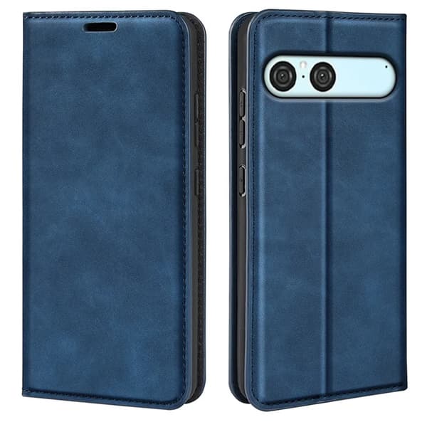 Sony Xperia 10 VII Plånboksfodral Skin Touch - Blå Blå