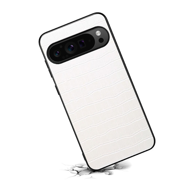 Mobilskal till Google Pixel 10/10 Pro Crocodile Texture - Vit Vit