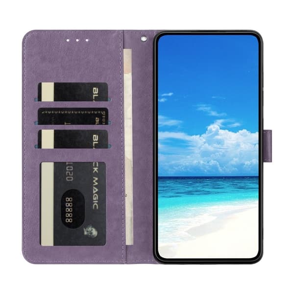Samsung Galaxy A57 Plånboksfodral Konstläder Flip Skydd - Lila