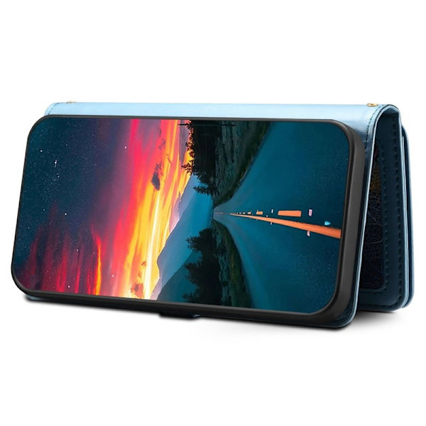 ESEBLE Galaxy Series iPhone 16 Pro Max Plånboksfodral Konstläder - Blå