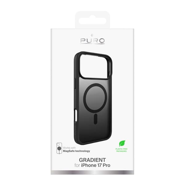 Puro Mobilskal till iPhone 17 Pro Magsafe Gradient TPU - Svart