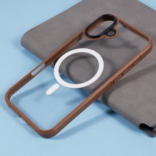 X-LEVEL Crystal Clear Mobilskal till iPhone 16 Plus TPU+PC Guld
