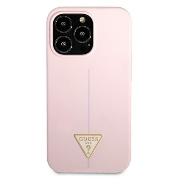Guess iPhone 13 Pro Max Skal Silicone Triangle - Lilla Lila