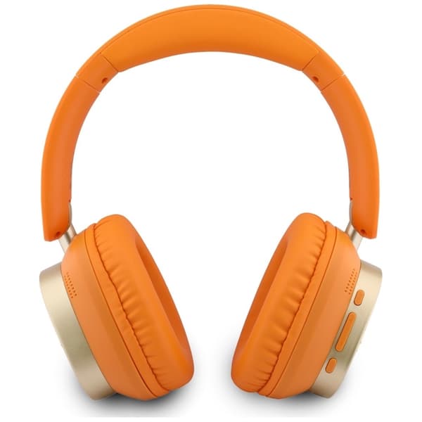Guess On-Ear Hörlurar Bluetooth ENC Rectangle Metal Script - Orange
